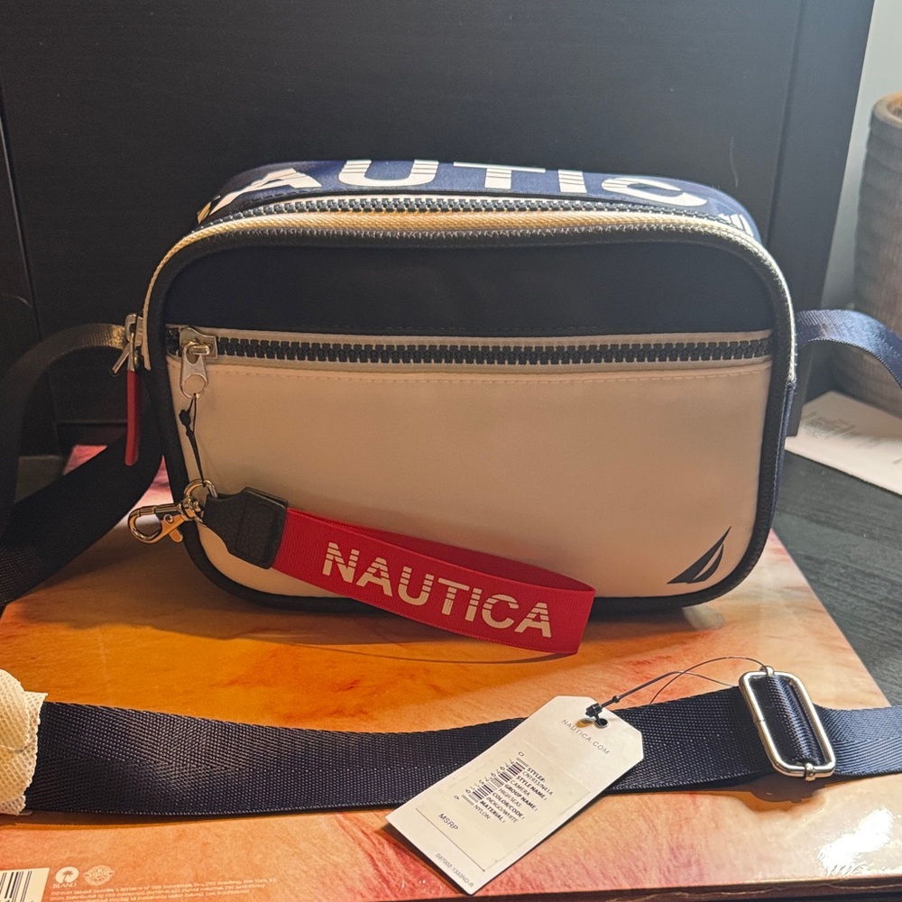 Nautica Navy Blue  and White Crossbody Bag